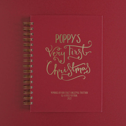 Personalised Baby's First Christmas Memory Book - & So They Made