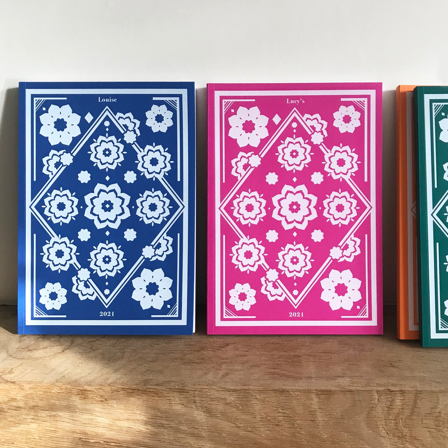 Personalised Notebook Floral Pattern A5 Perfect Bound - & So They Made