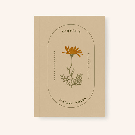 Personalised Notebook Birth Flower A5 Perfect Bound - & So They Made